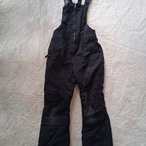 Lands' End Black Snow Bib Pants